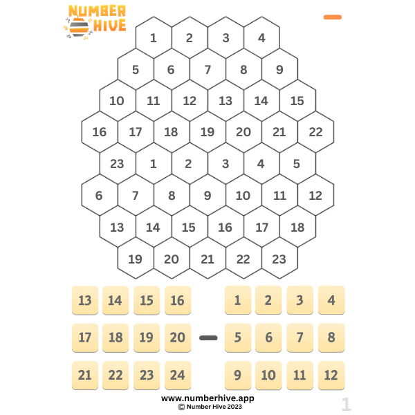 Number Hive Game Boards - Addition Strategy Game Teacher Resource 1-12
