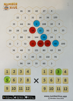 Number Hive - Printable Maths strategy game for home or the classroom